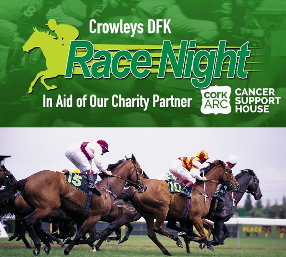 Crowleys DFK’s Virtual Race Night Fundraiser raises over €6,600 for Cork ARC